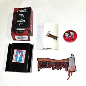 The Shining twins redrum enamel pin and patch set